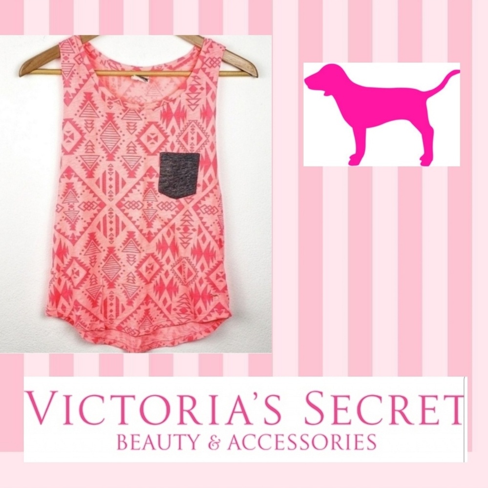 PINK Victoria's Secret pink and gray pocket tank